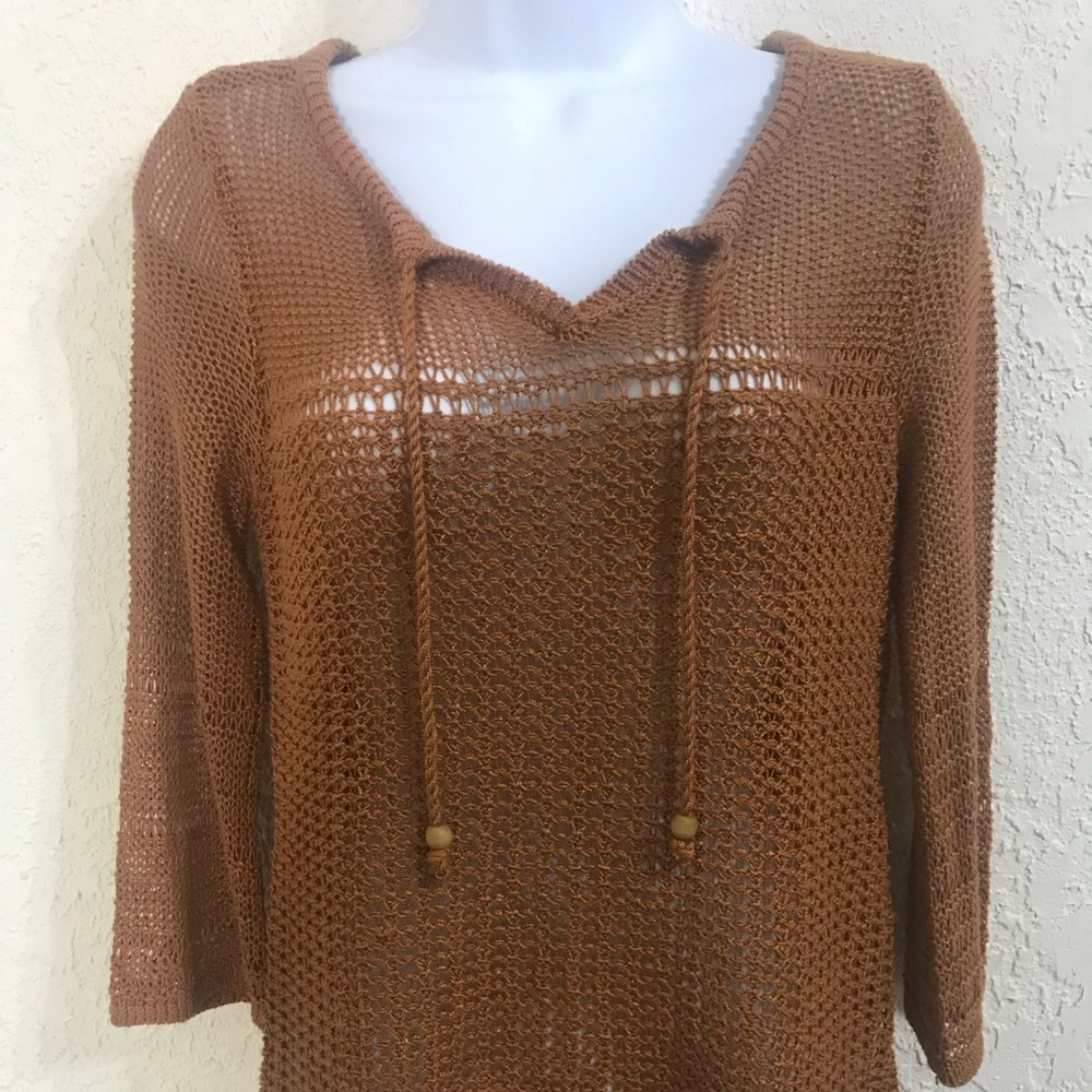 Lucky Brand 3/4 Sleeves Knit Top sz Small